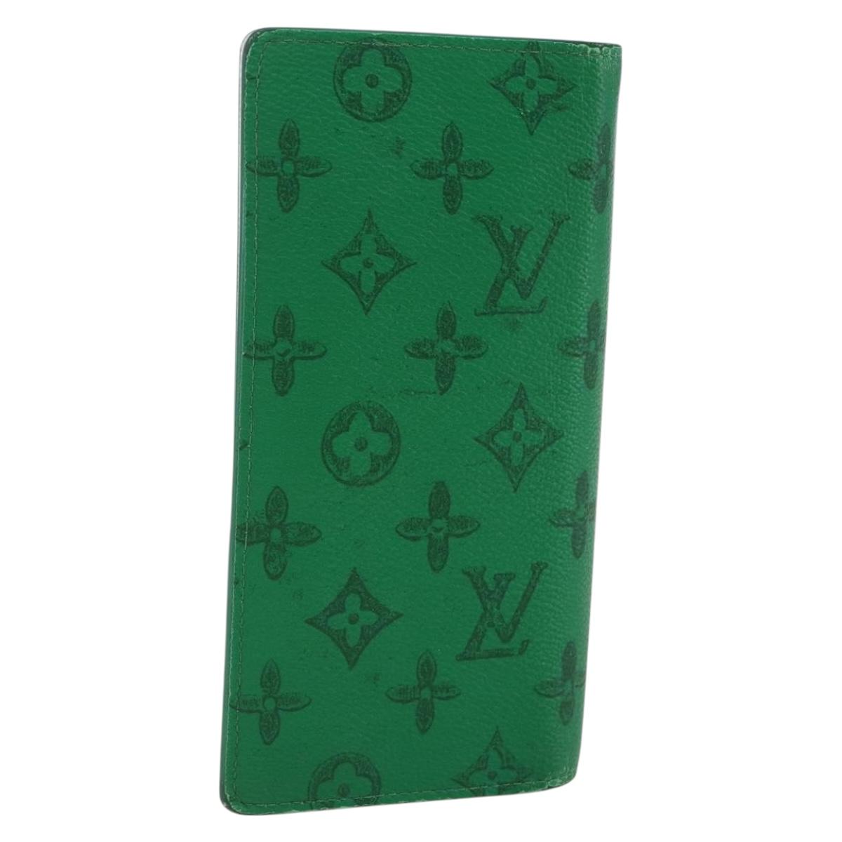 LOUIS VUITTON Monogram Everyday Portefeuille Brazza Green M80801 LV Auth 149234