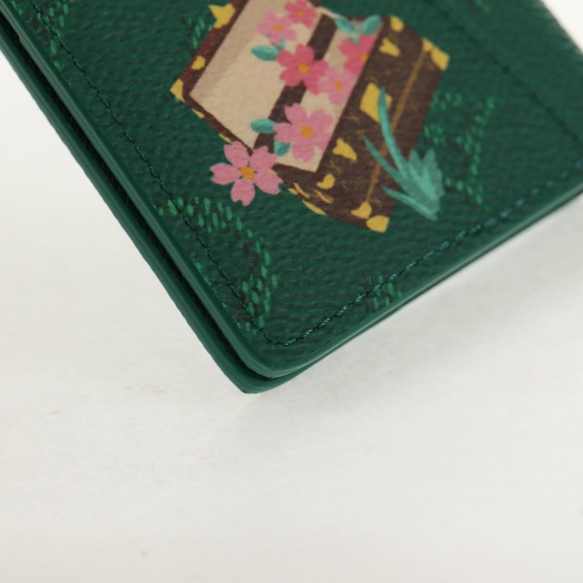 LOUIS VUITTON Monogram Organizer De Poch Card Case Green M25971 Auth 149237SAM