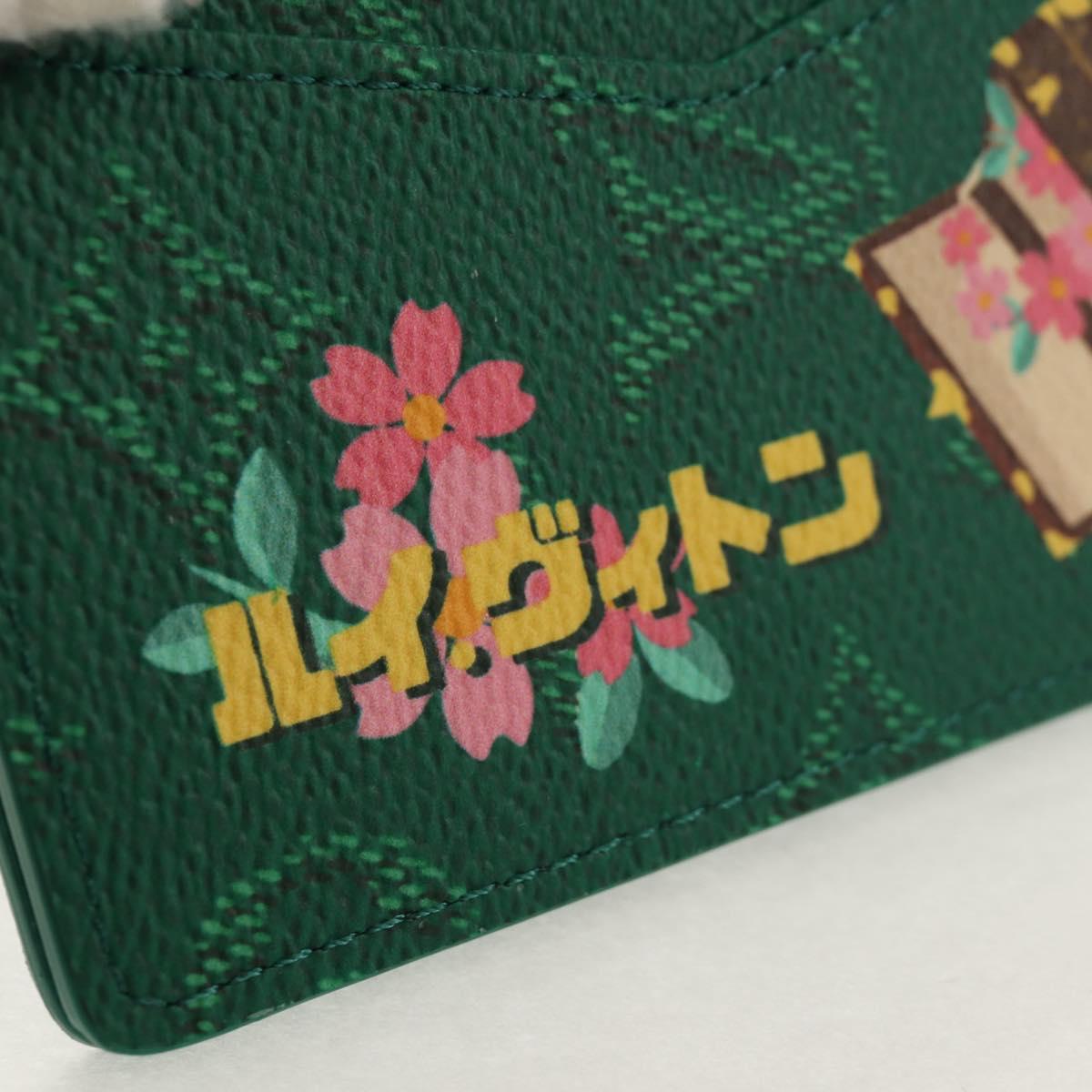 LOUIS VUITTON Monogram Organizer De Poch Card Case Green M25971 Auth 149237SAM