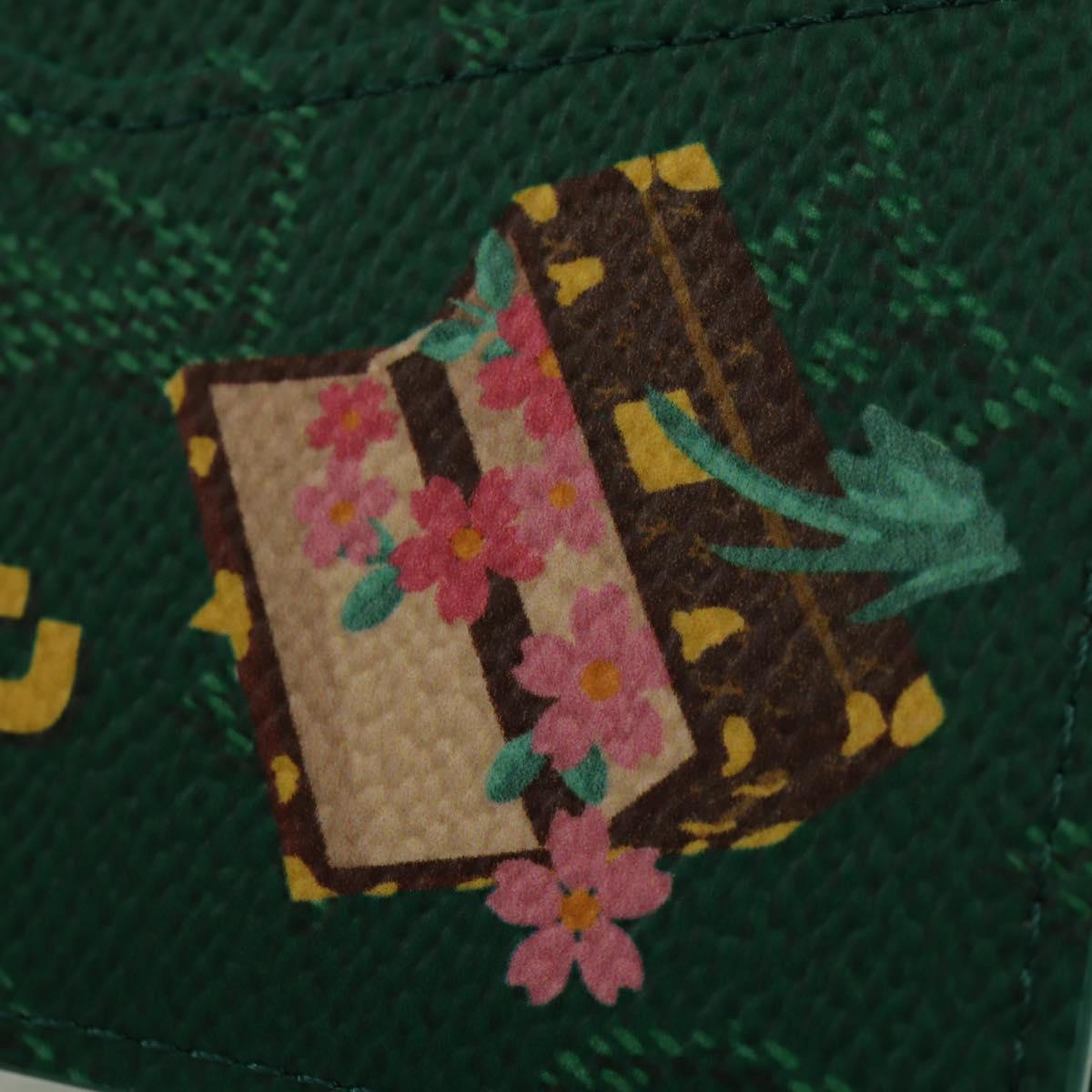 LOUIS VUITTON Monogram Organizer De Poch Card Case Green M25971 Auth 149237SAM