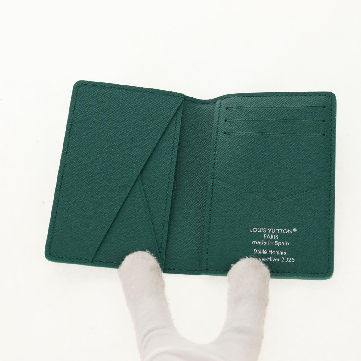 LOUIS VUITTON Monogram Organizer De Poch Card Case Green M25971 Auth 149237SAM