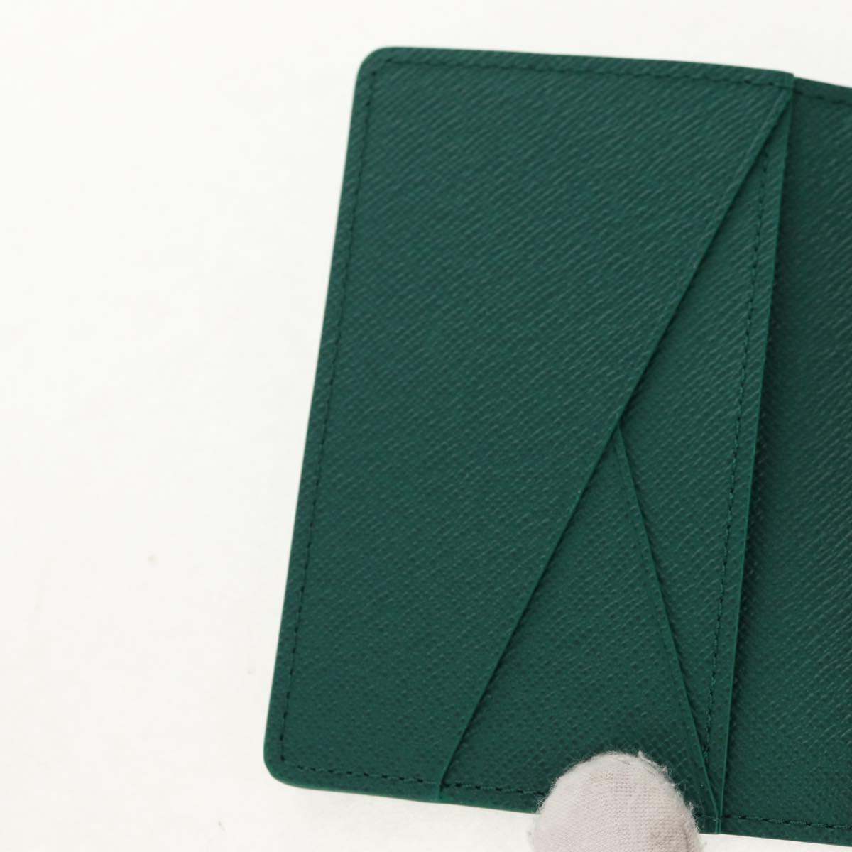 LOUIS VUITTON Monogram Organizer De Poch Card Case Green M25971 Auth 149237SAM