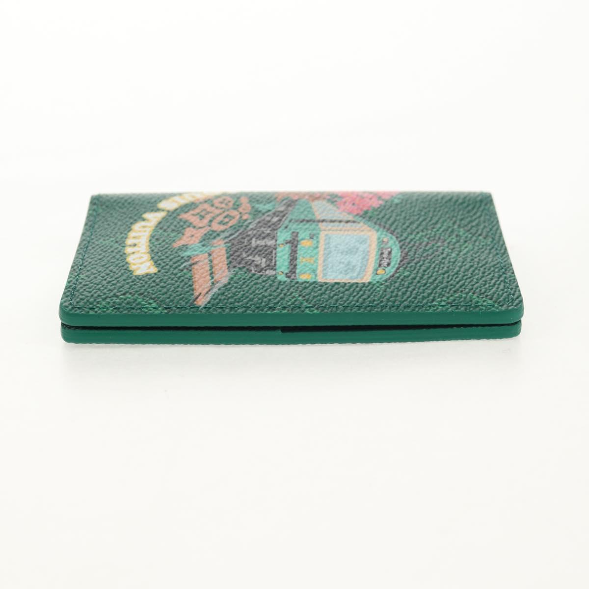 LOUIS VUITTON Monogram Organizer De Poch Card Case Green M25971 Auth 149237SAM