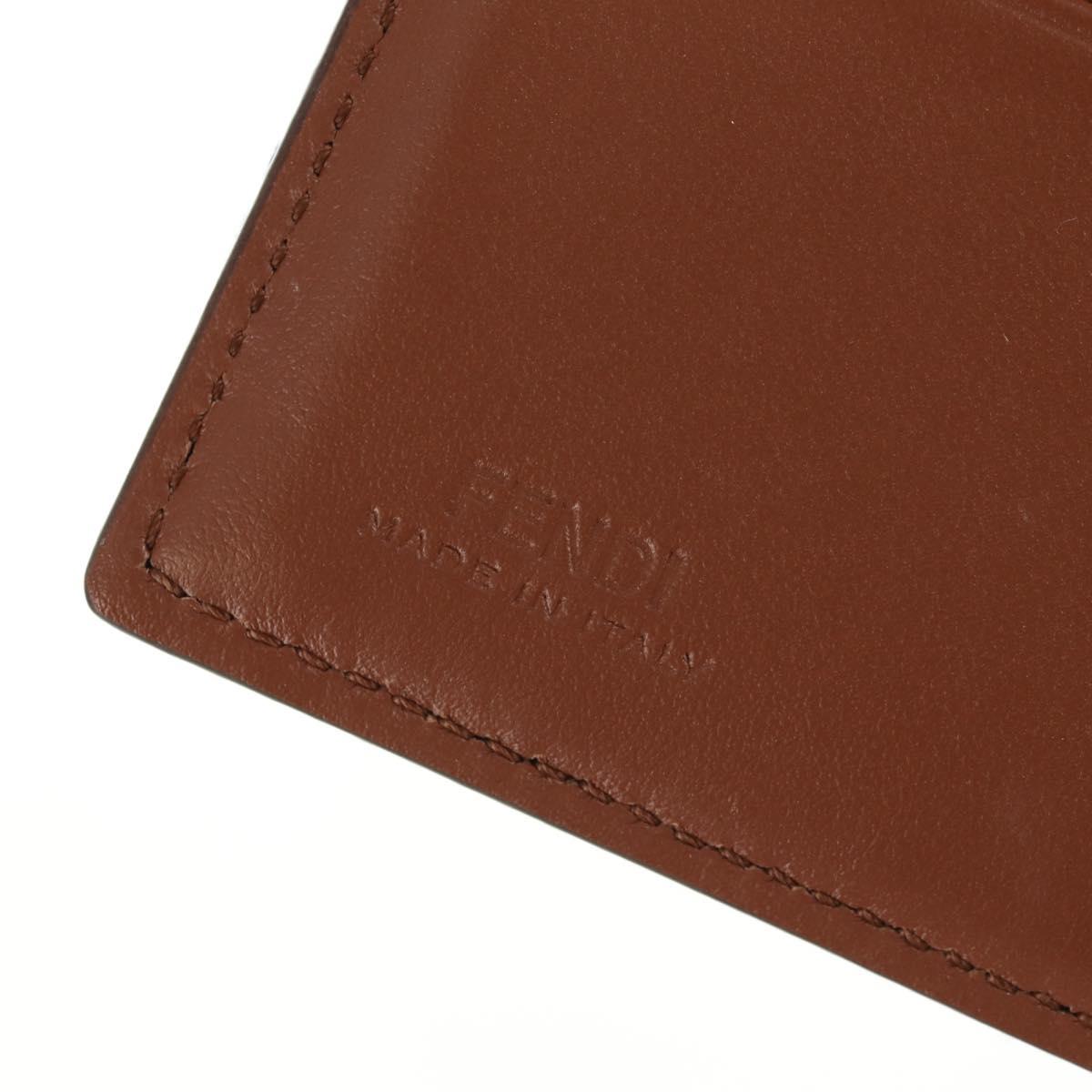 FENDI Zucca Canvas Compact Wallet Blue Auth 149243M