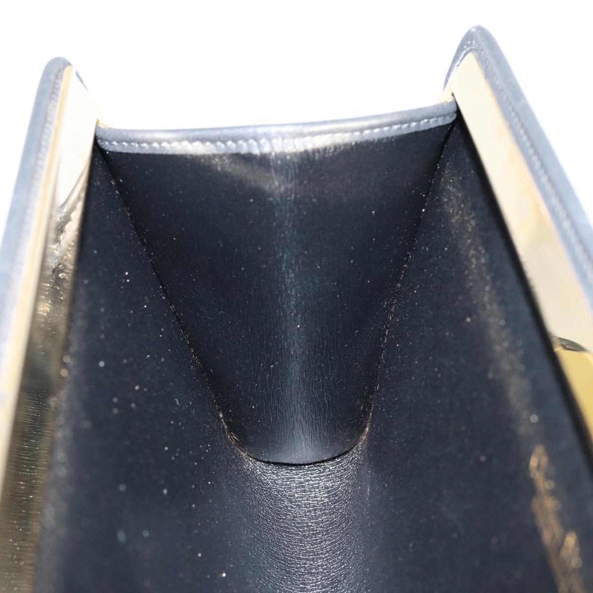 Christian Dior Honeycomb Canvas Chain Shoulder Bag Black Gold Auth 149271