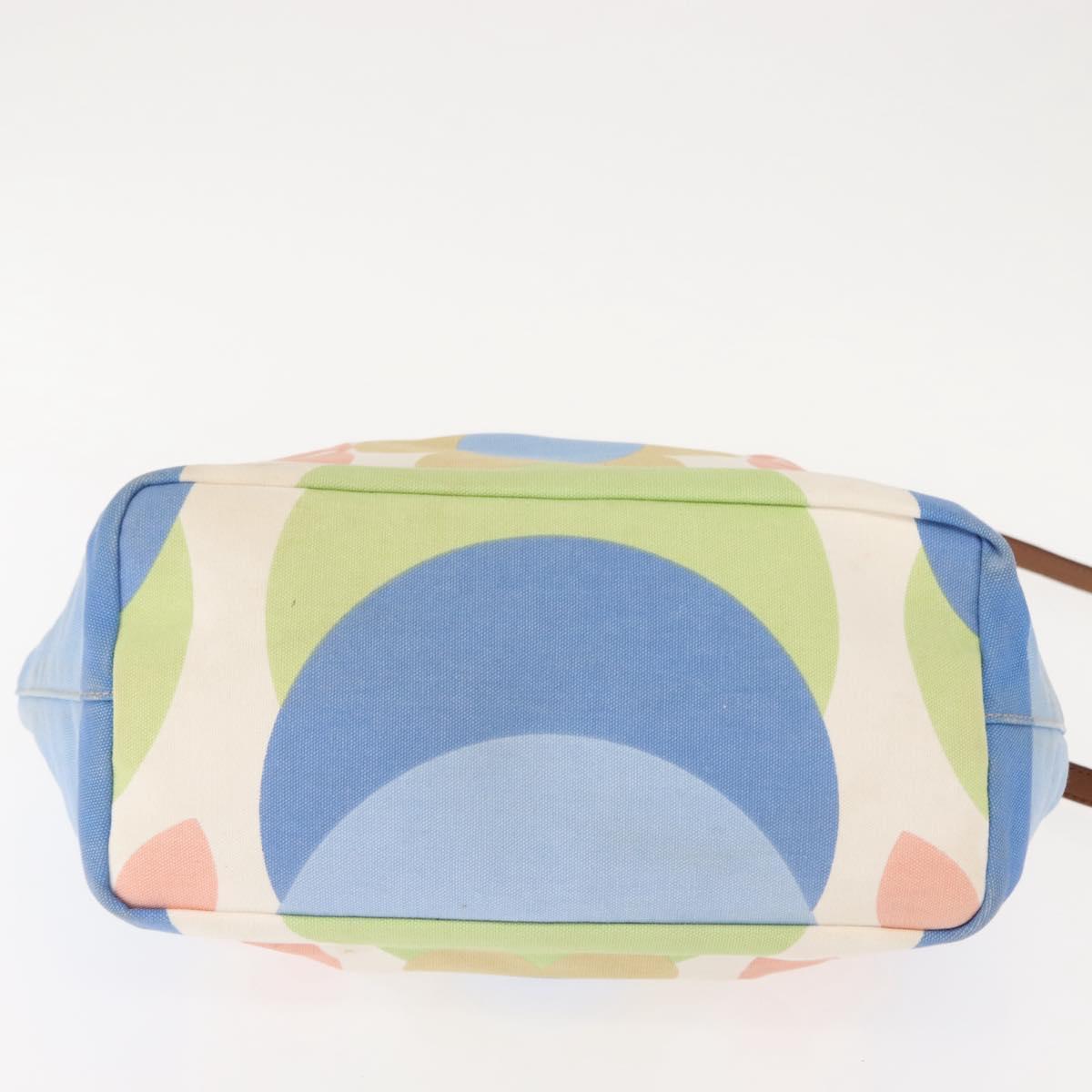 Miu Miu Hand Bag Canvas 2way Green Gold Auth 149273