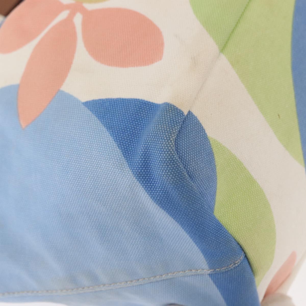 Miu Miu Hand Bag Canvas 2way Green Gold Auth 149273