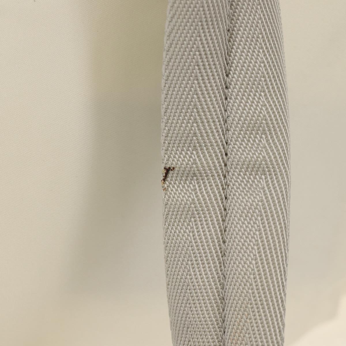 PRADA Backpack Nylon White Silver Auth 149274