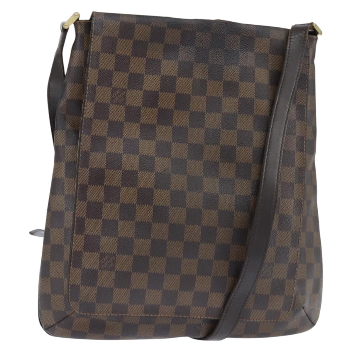 LOUIS VUITTON Damier Ebene Musette Salsa Long Shoulder Bag N51300 LV Auth 149276