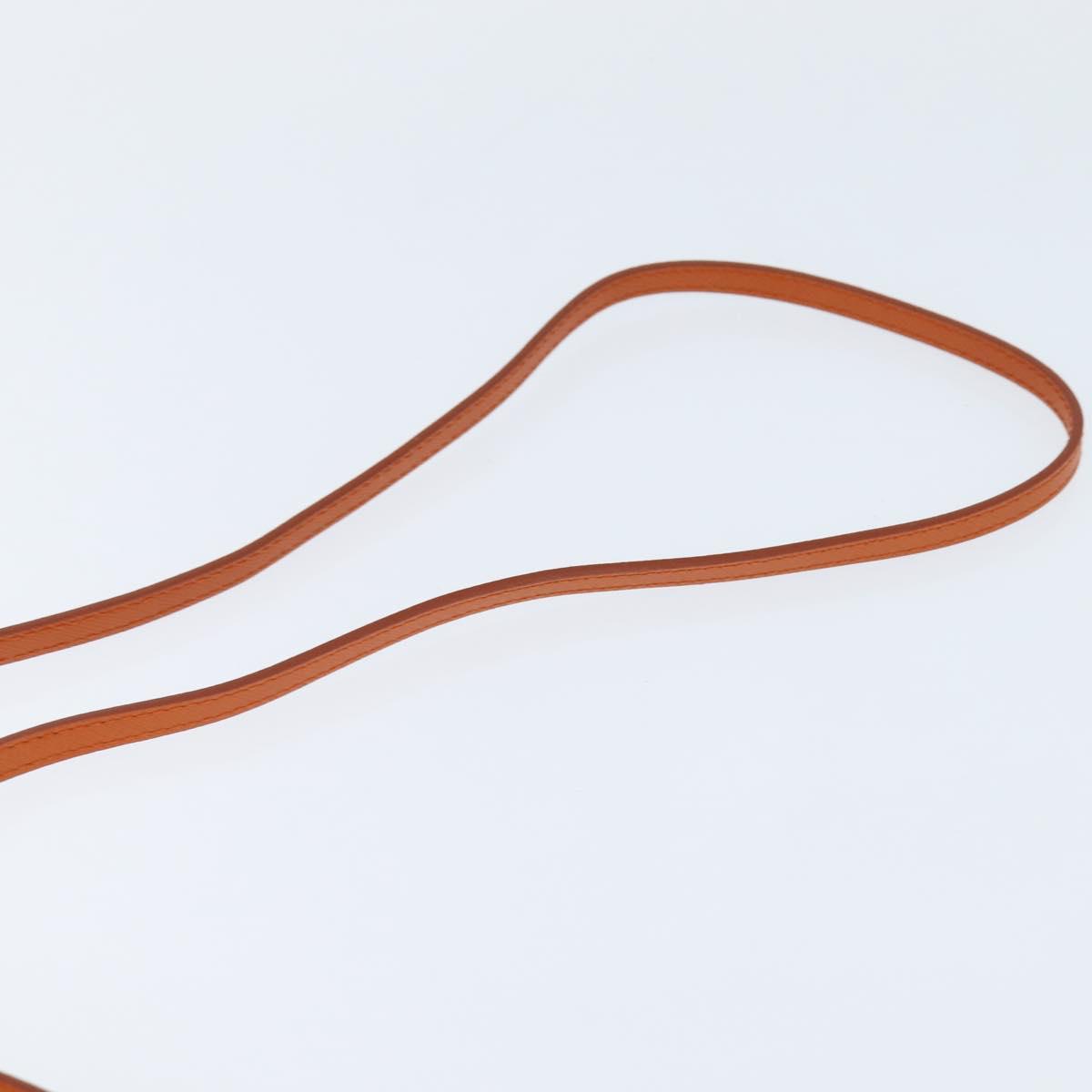 PRADA Shoulder Bag Nylon Orange Gold Auth 149289