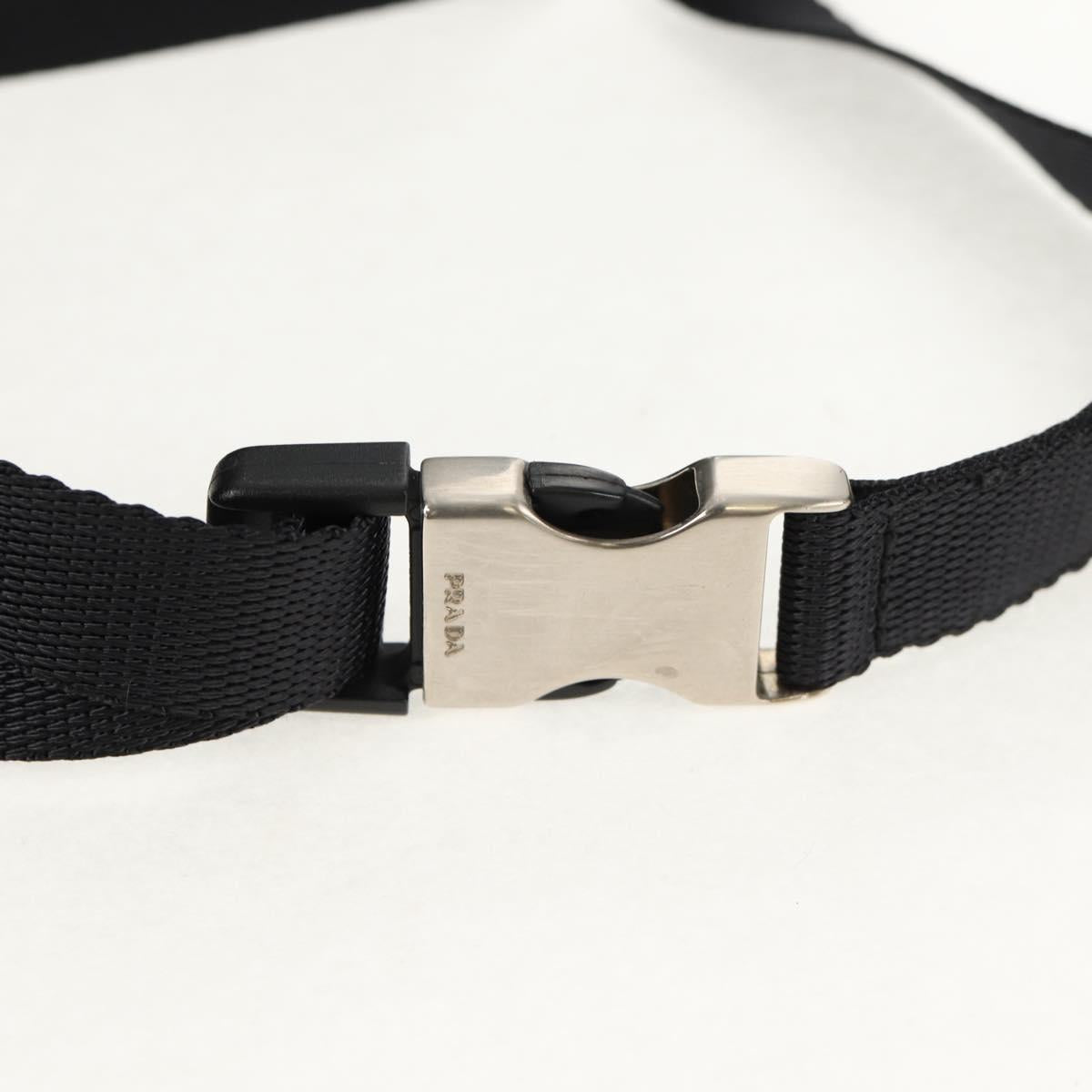 PRADA Backpack Nylon Black Silver Auth 149300V