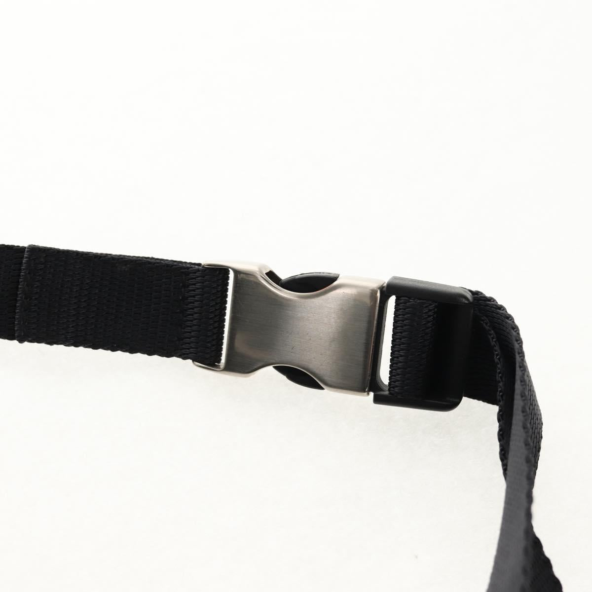 PRADA Backpack Nylon Black Silver Auth 149300V