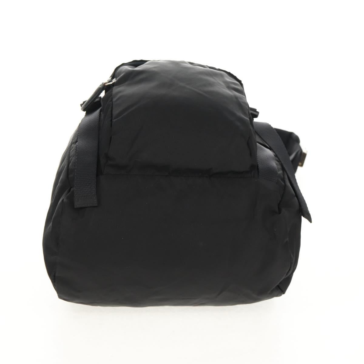 PRADA Backpack Nylon Black Silver Auth 149300V