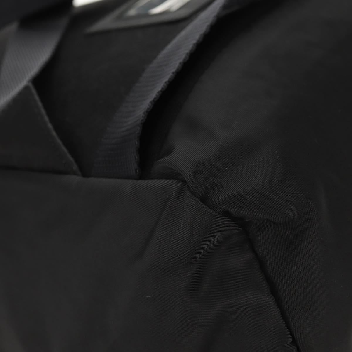 PRADA Backpack Nylon Black Silver Auth 149300V