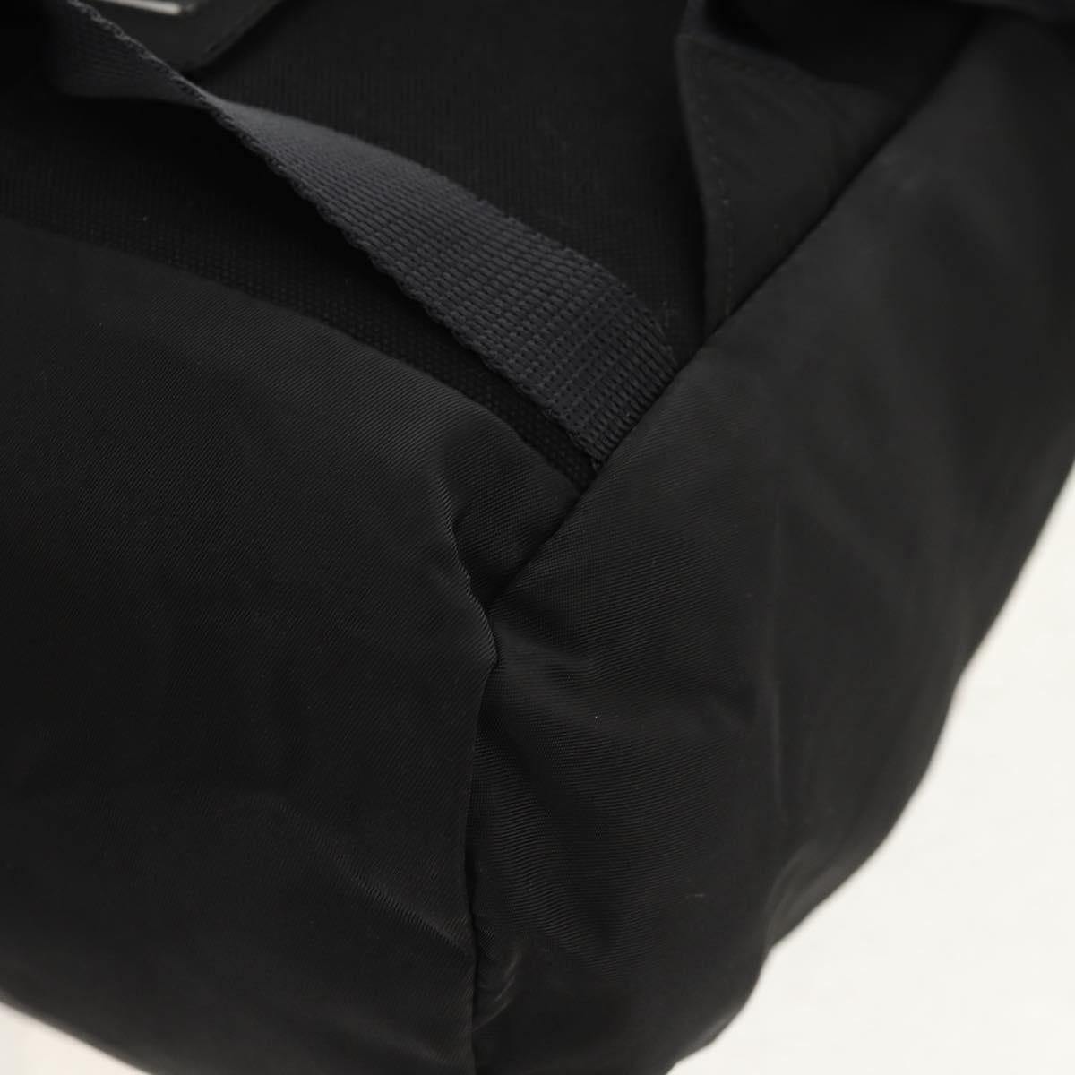 PRADA Backpack Nylon Black Silver Auth 149300V