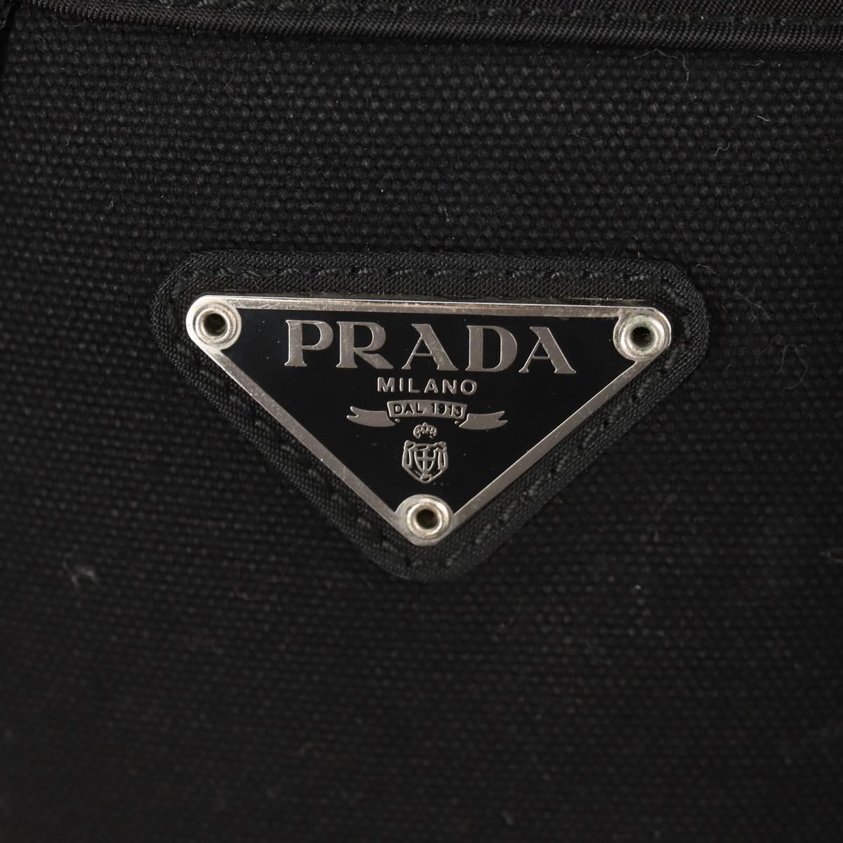 PRADA Backpack Nylon Black Silver Auth 149300V