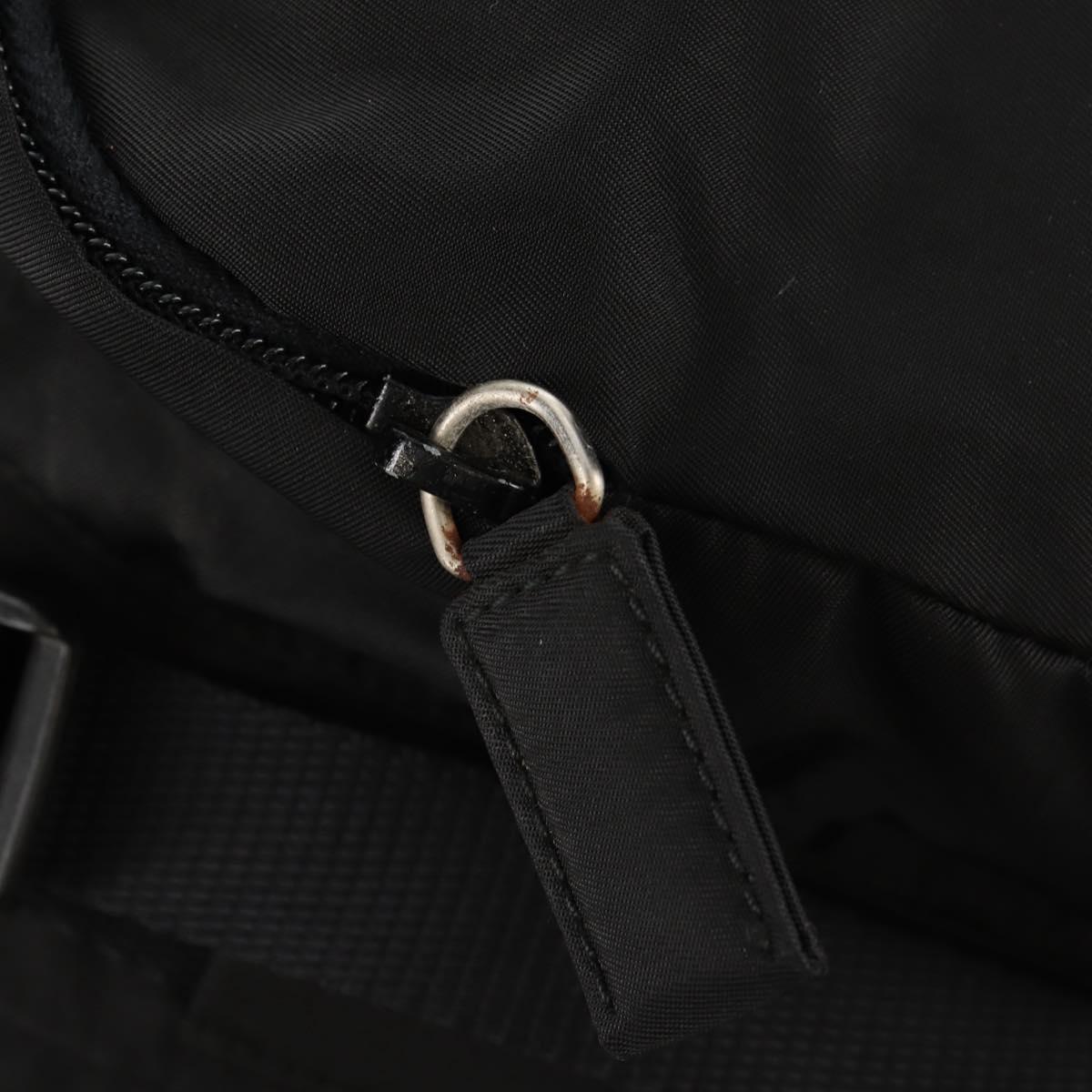 PRADA Backpack Nylon Black Silver Auth 149300V