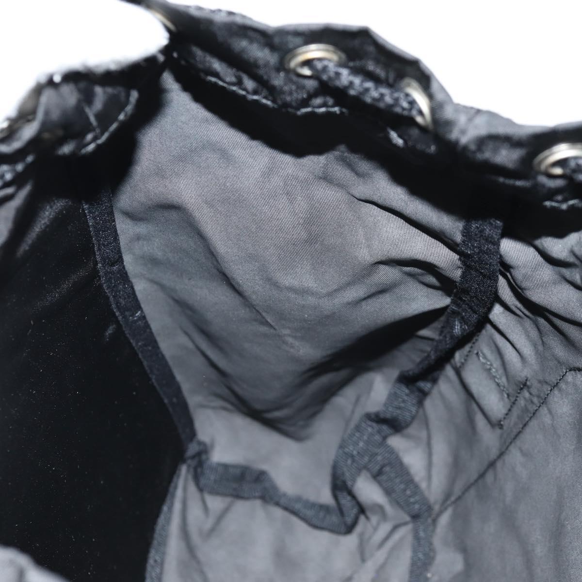 PRADA Backpack Nylon Black Silver Auth 149300V