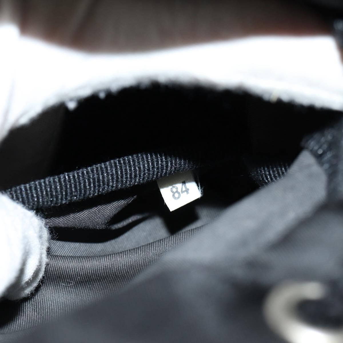 PRADA Backpack Nylon Black Silver Auth 149300V