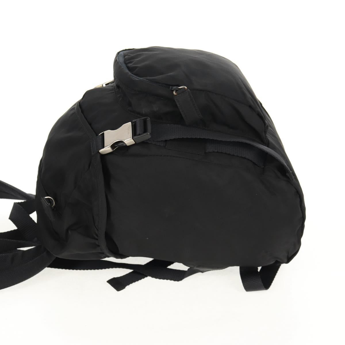 PRADA Backpack Nylon Black Silver Auth 149300V