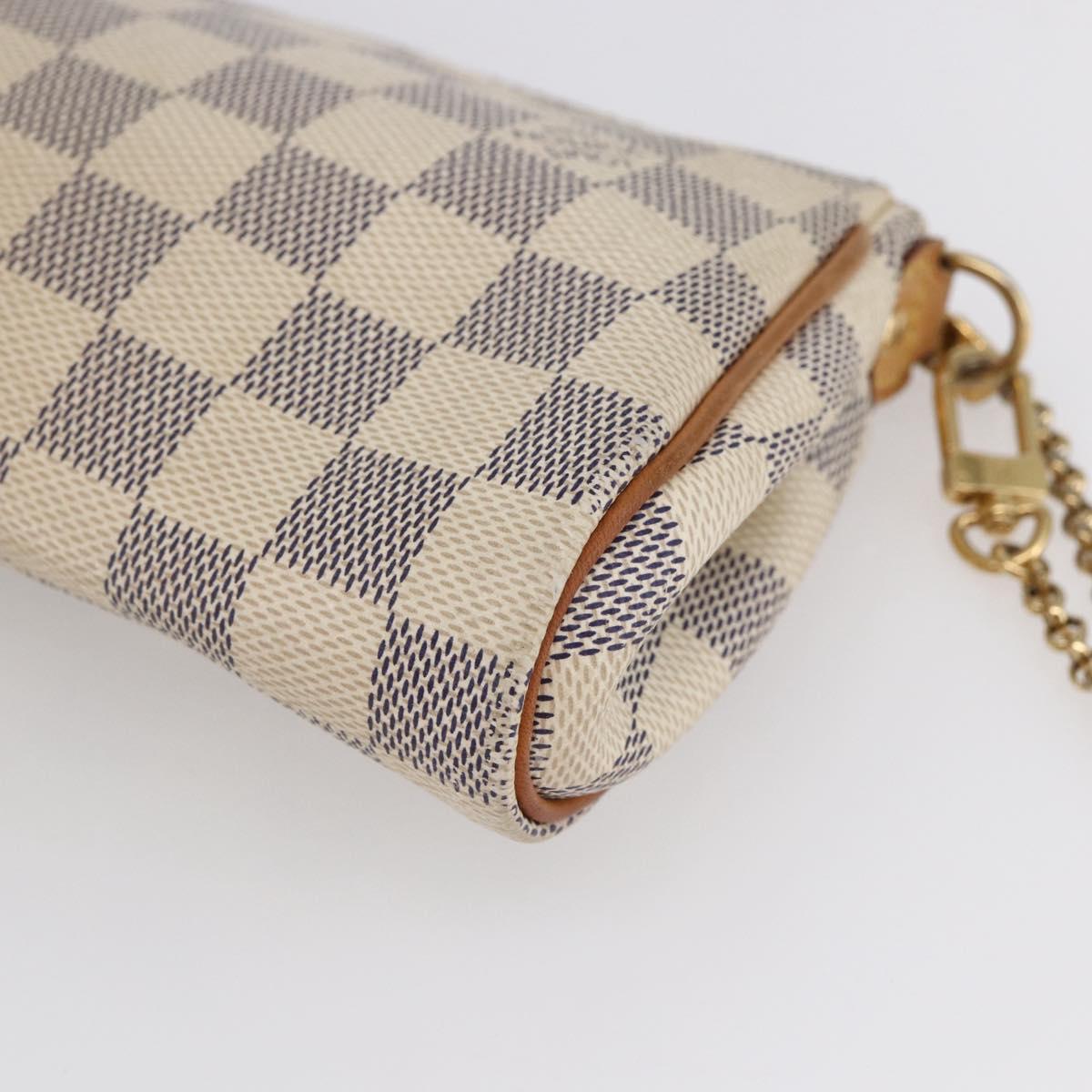 LOUIS VUITTON Damier Azur Eva Shoulder Bag 2way N55214 LV Auth 149303