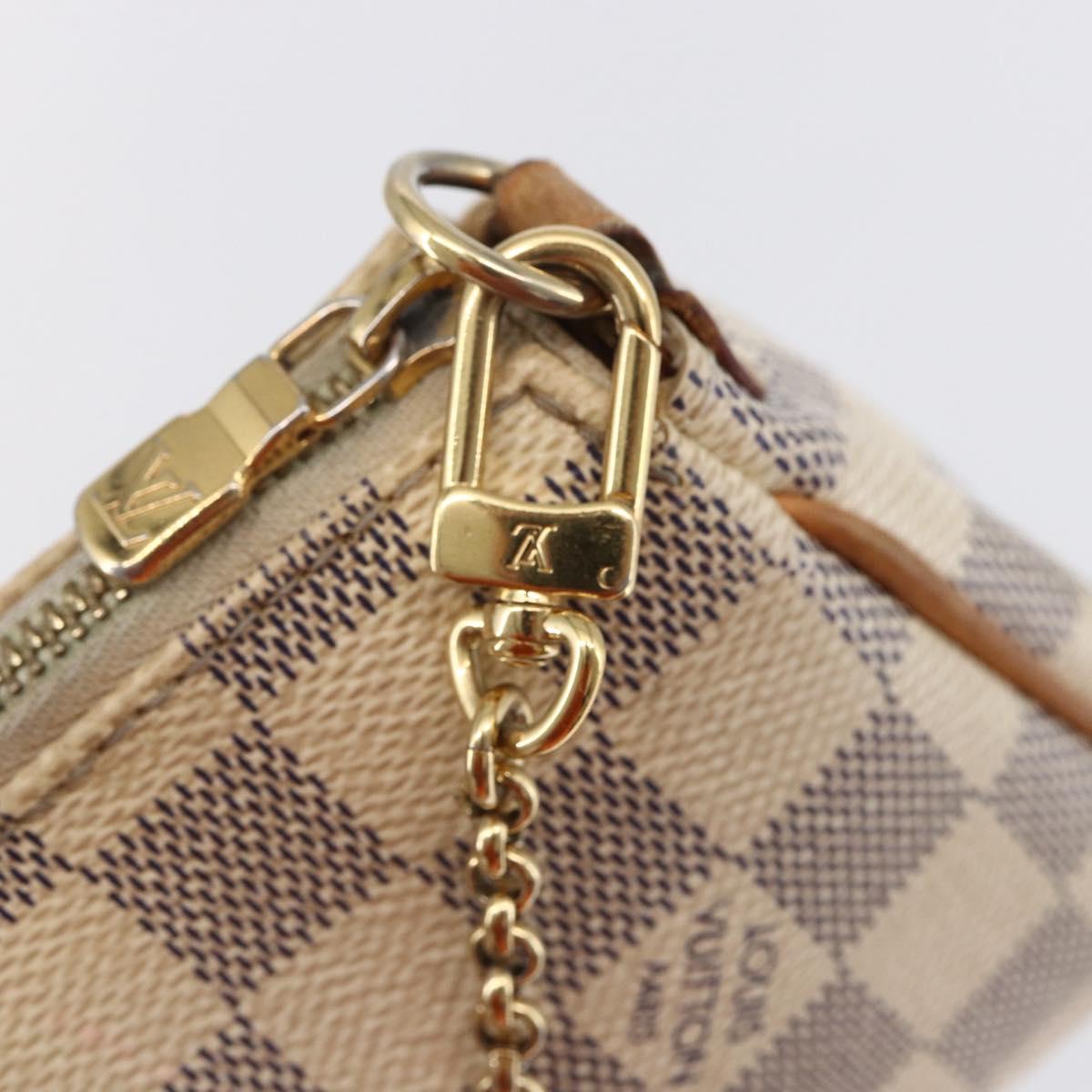 LOUIS VUITTON Damier Azur Eva Shoulder Bag 2way N55214 LV Auth 149303