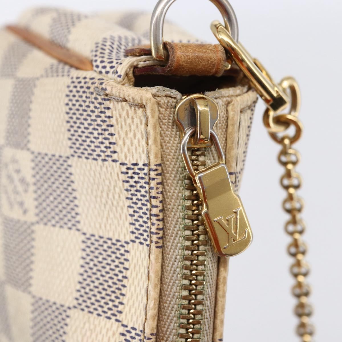 LOUIS VUITTON Damier Azur Eva Shoulder Bag 2way N55214 LV Auth 149303