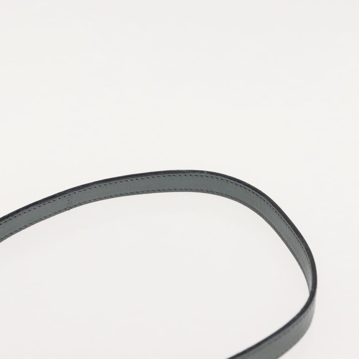 PRADA Hand Bag Leather Gray Silver Auth 149313