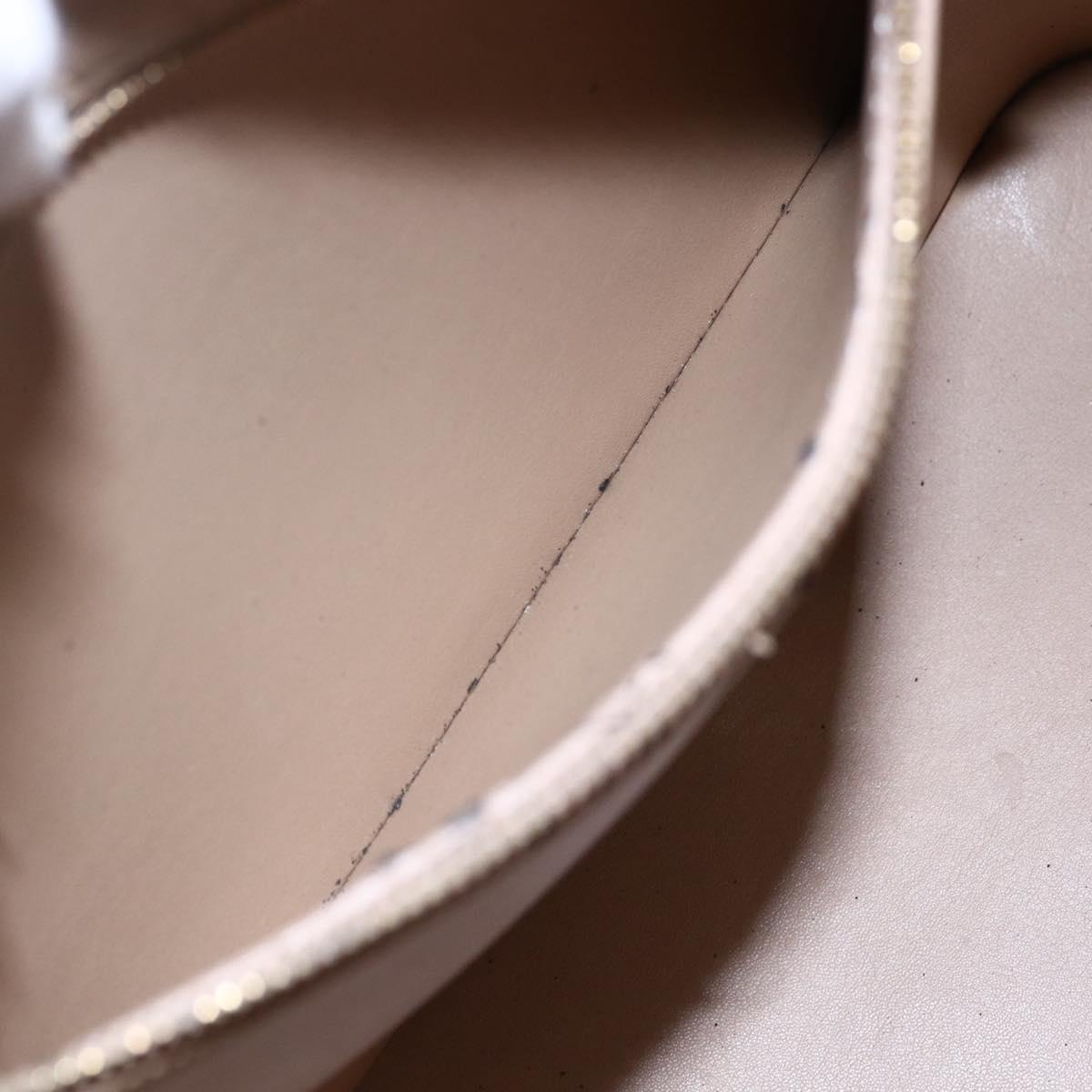 LOUIS VUITTON Monogram Vernis Houston Hand Bag Beige M91004 LV Auth 149327