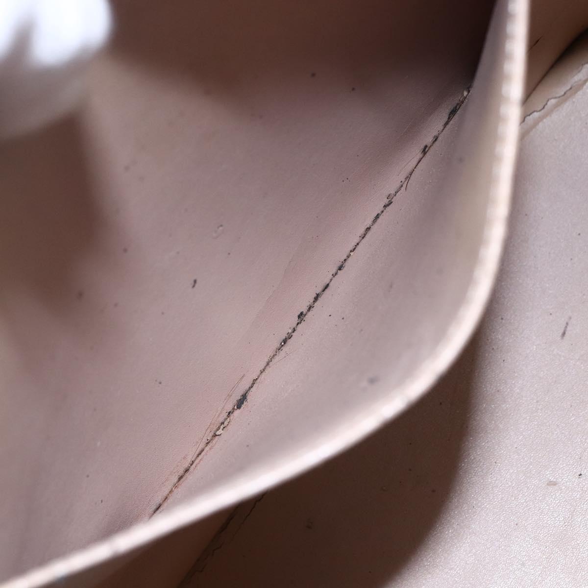 LOUIS VUITTON Monogram Vernis Houston Hand Bag Beige M91004 LV Auth 149327