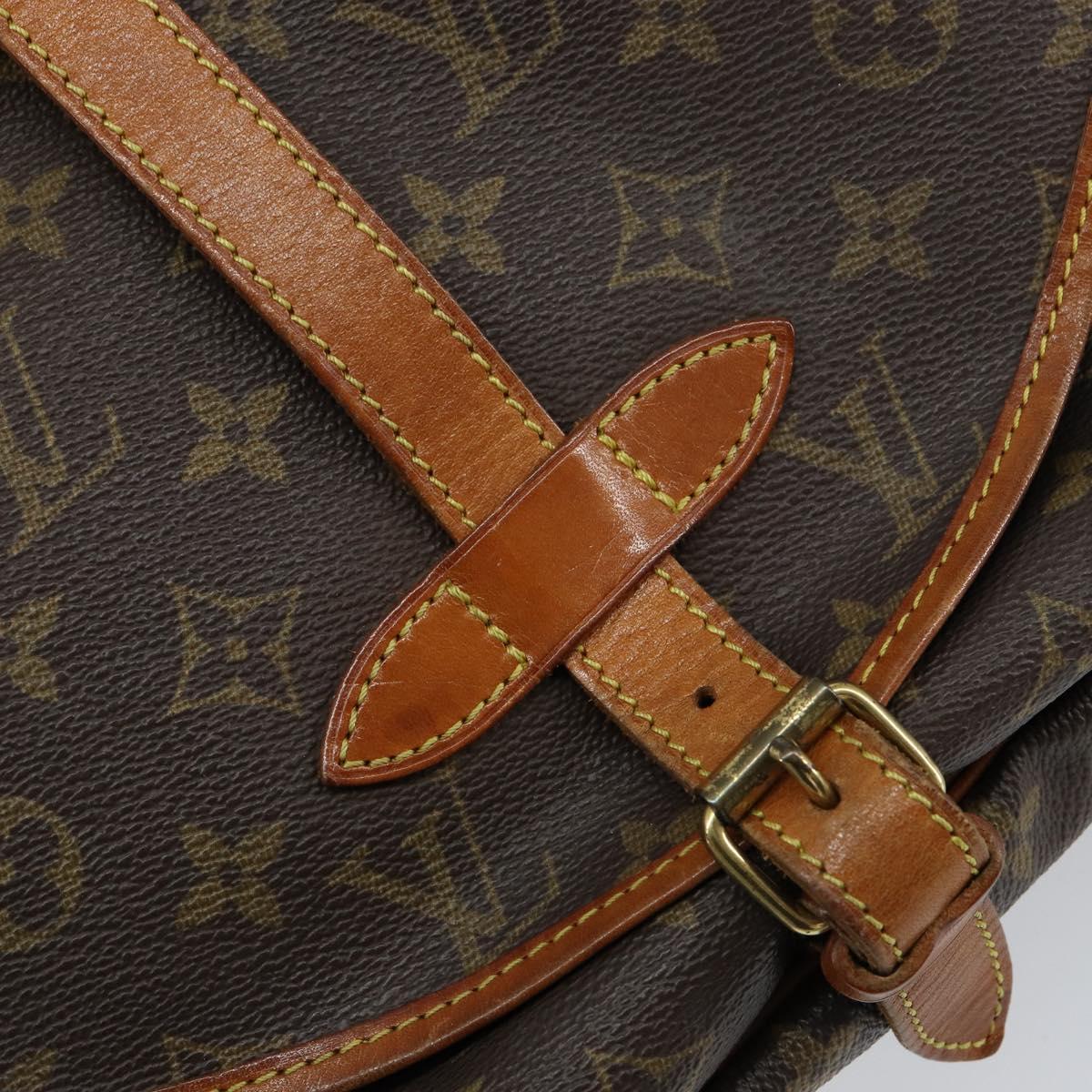 LOUIS VUITTON Monogram Saumur 30 Shoulder Bag M42256 LV Auth 149330