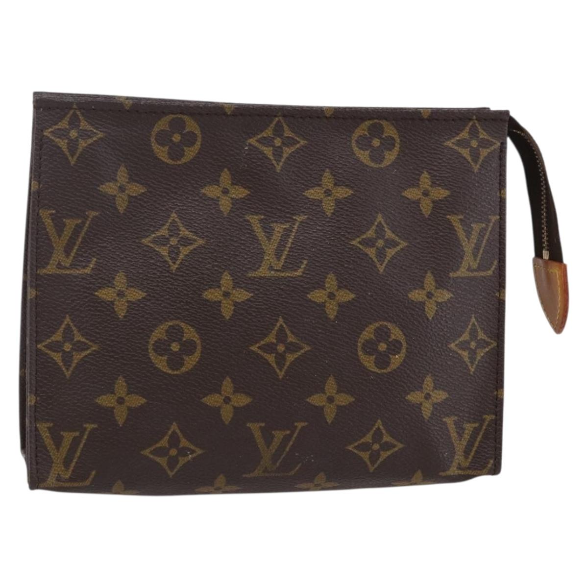 LOUIS VUITTON Monogram Poche Toilette 19 Pouch M47544 LV Auth 149344