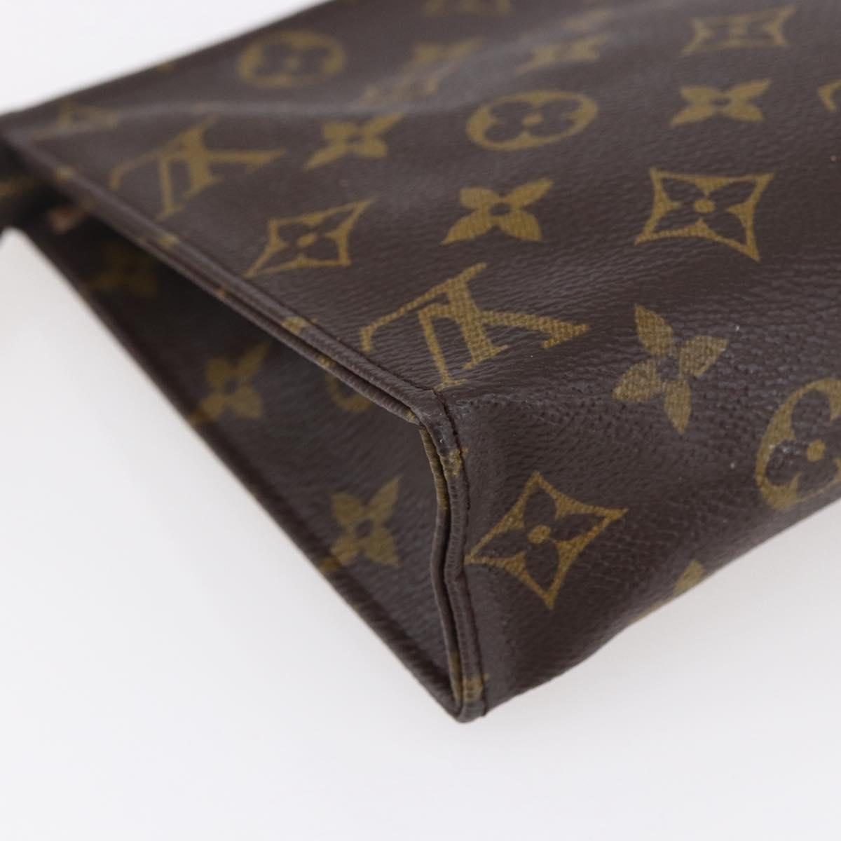 LOUIS VUITTON Monogram Poche Toilette 19 Pouch M47544 LV Auth 149344