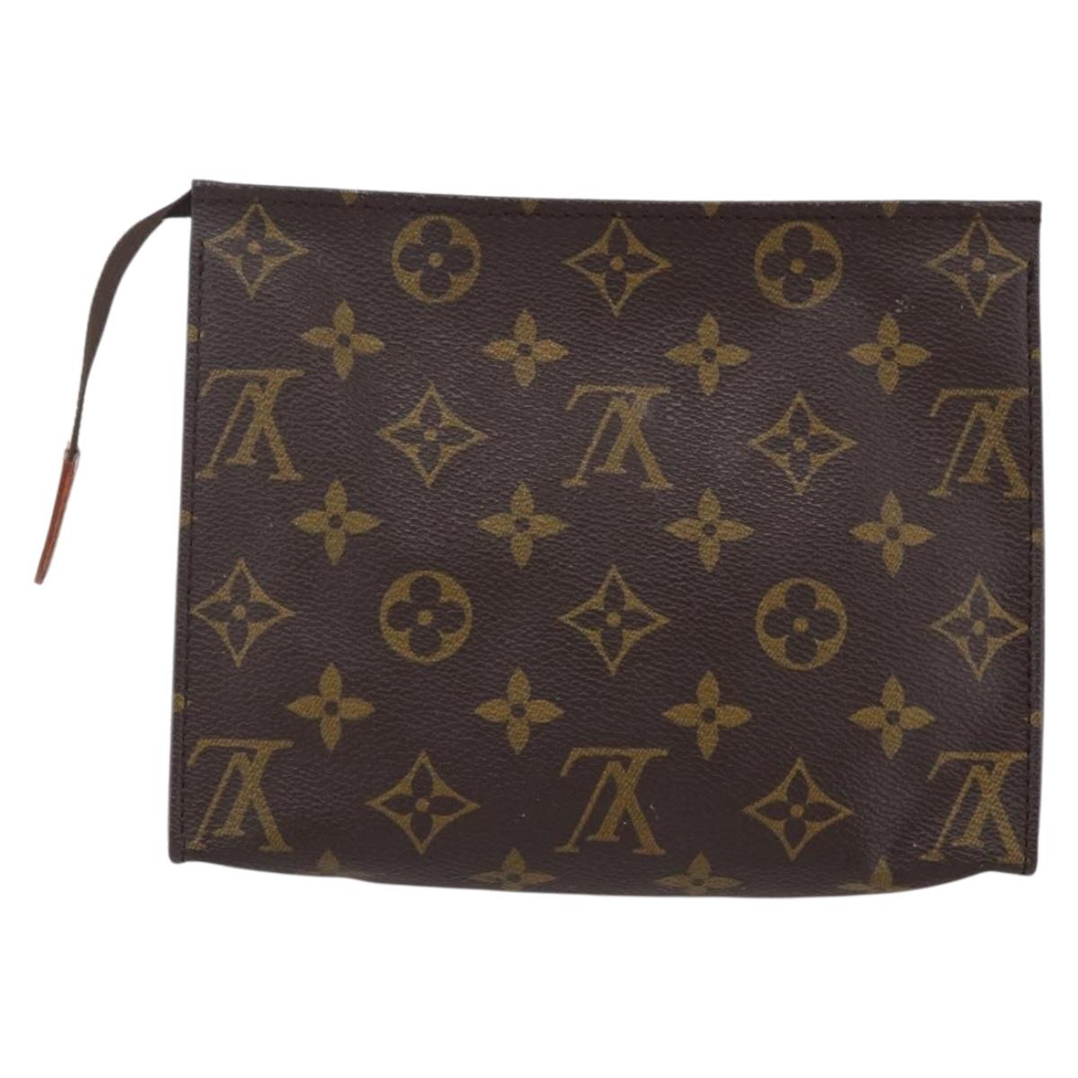 LOUIS VUITTON Monogram Poche Toilette 19 Pouch M47544 LV Auth 149344