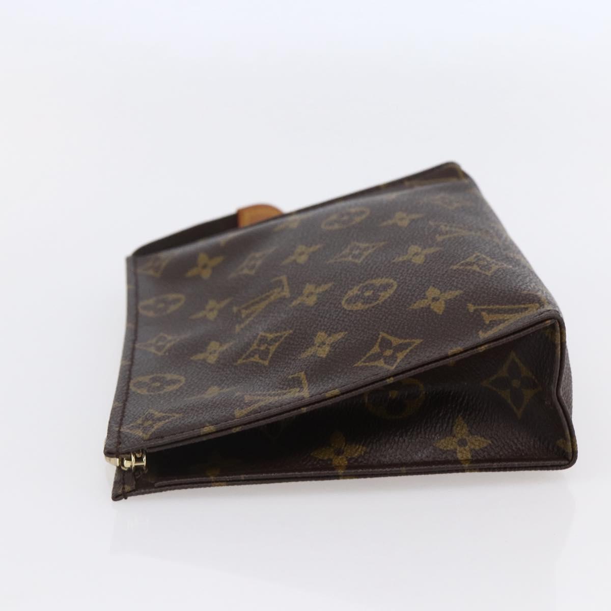 LOUIS VUITTON Monogram Poche Toilette 19 Pouch M47544 LV Auth 149344