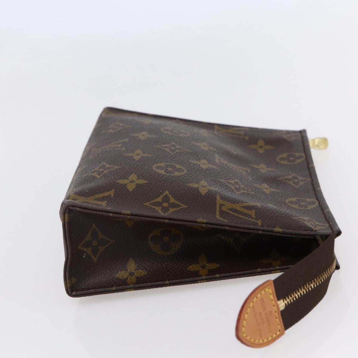 LOUIS VUITTON Monogram Poche Toilette 19 Pouch M47544 LV Auth 149344