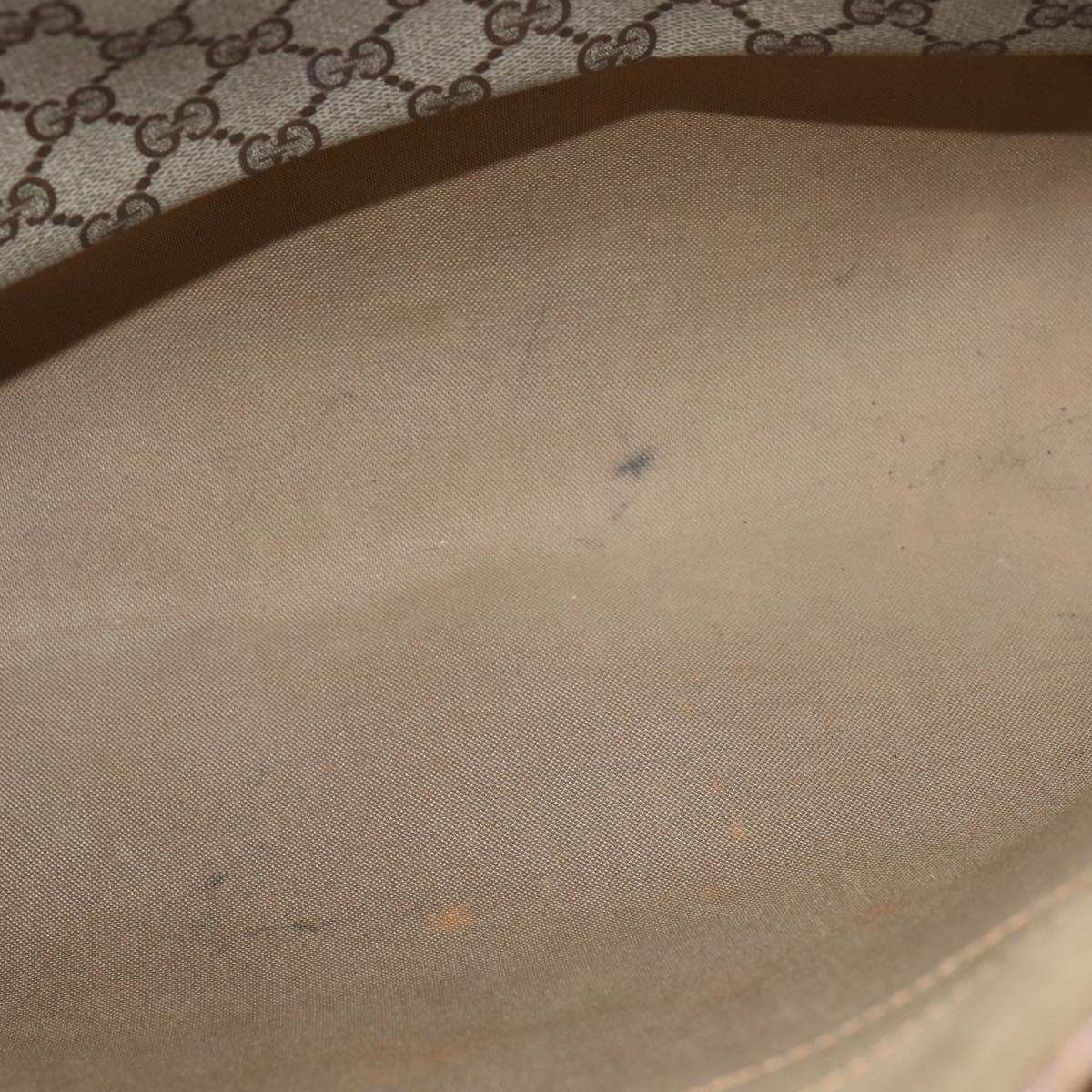 GUCCI GG Supreme Web Sherry Line Tote Bag PVC Beige Gold 39 02 091 Auth 149350