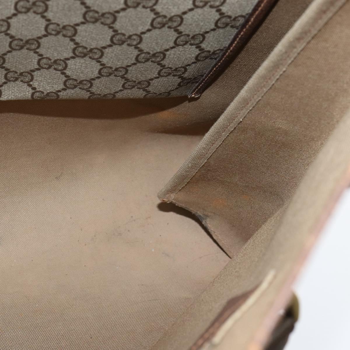 GUCCI GG Supreme Web Sherry Line Tote Bag PVC Beige Gold 39 02 091 Auth 149350