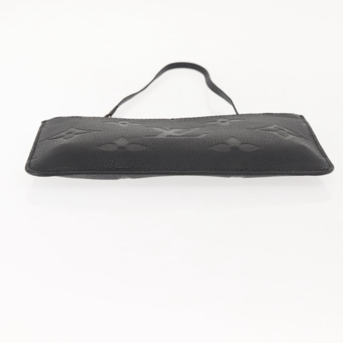 LOUIS VUITTON Monogram Empreinte Giant Neverfull MM Pouch Black LV Auth 149361