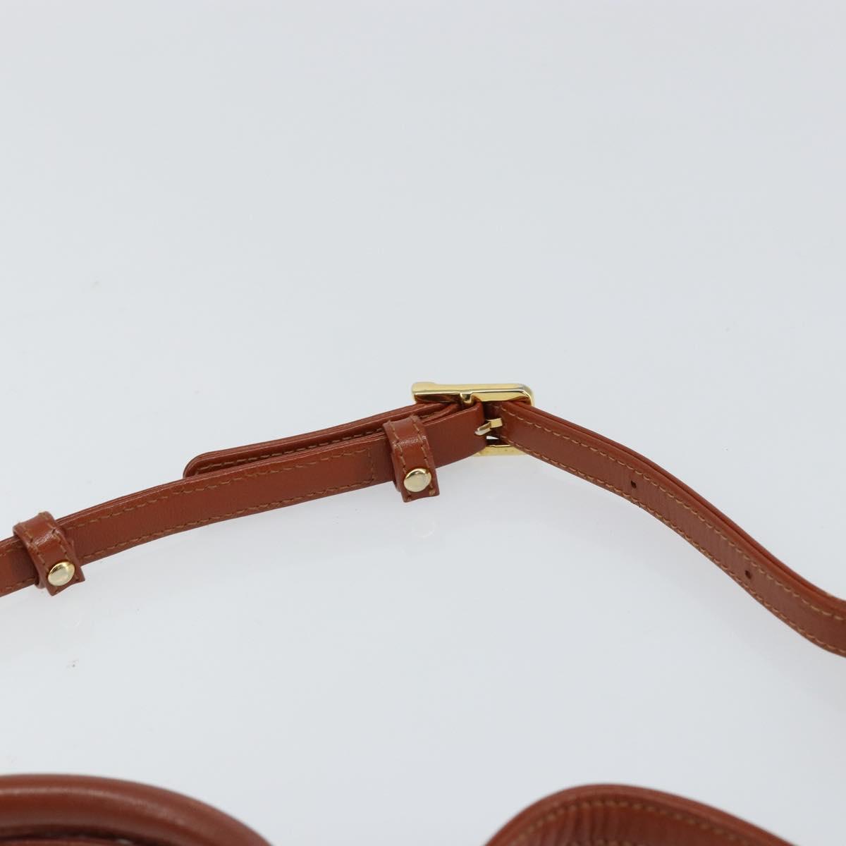 MCM Logogram Vicetos Hand Bag PVC Leather 2way Brown Gold Auth 149366