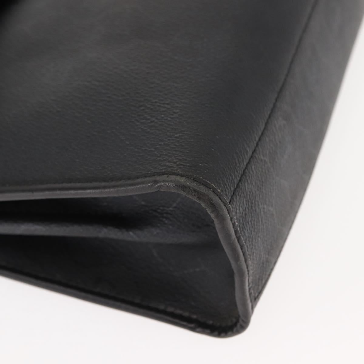 Christian Dior Honeycomb Canvas Hand Bag PVC 2way Black Gold Auth 149368