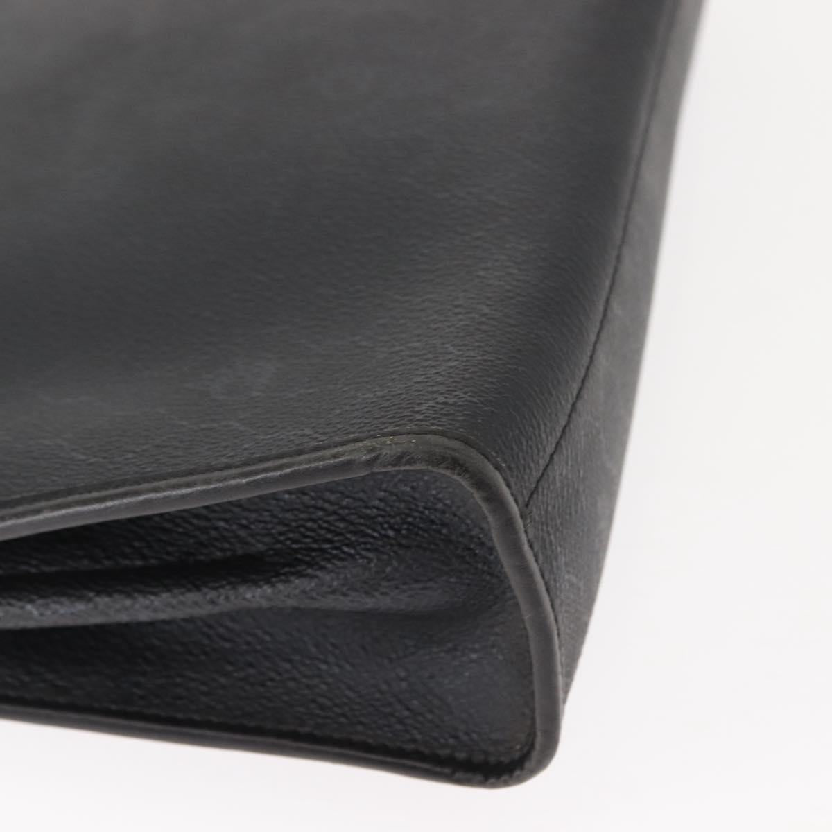 Christian Dior Honeycomb Canvas Hand Bag PVC 2way Black Gold Auth 149368