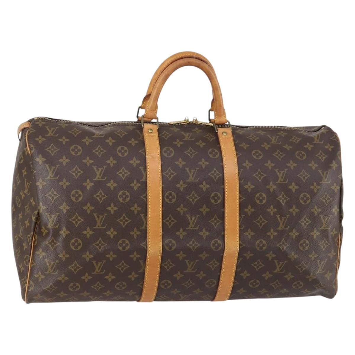 LOUIS VUITTON Monogram Keepall 55 Boston Bag M41424 LV Auth 149370