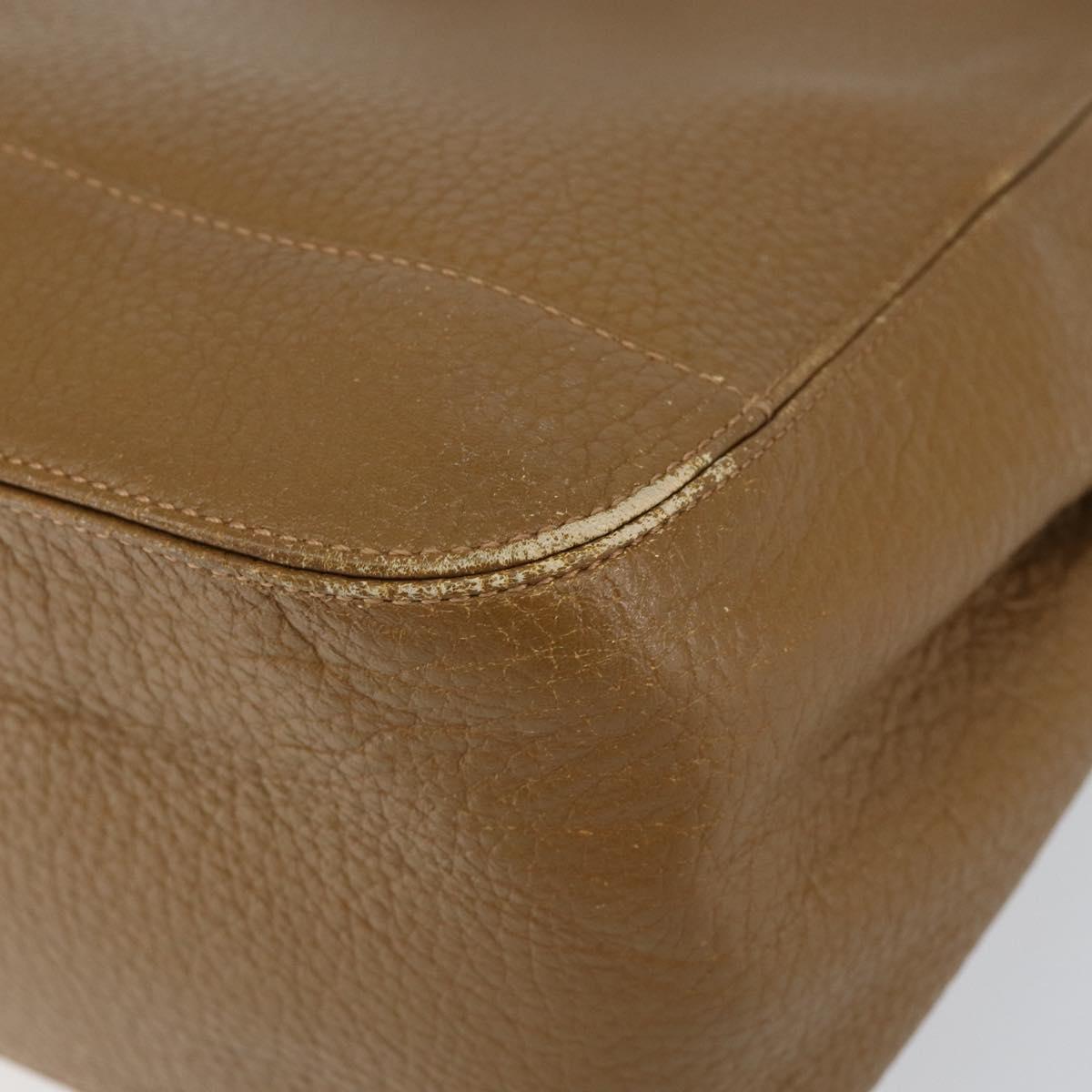 SAINT LAURENT Hand Bag Leather Brown Auth 149374