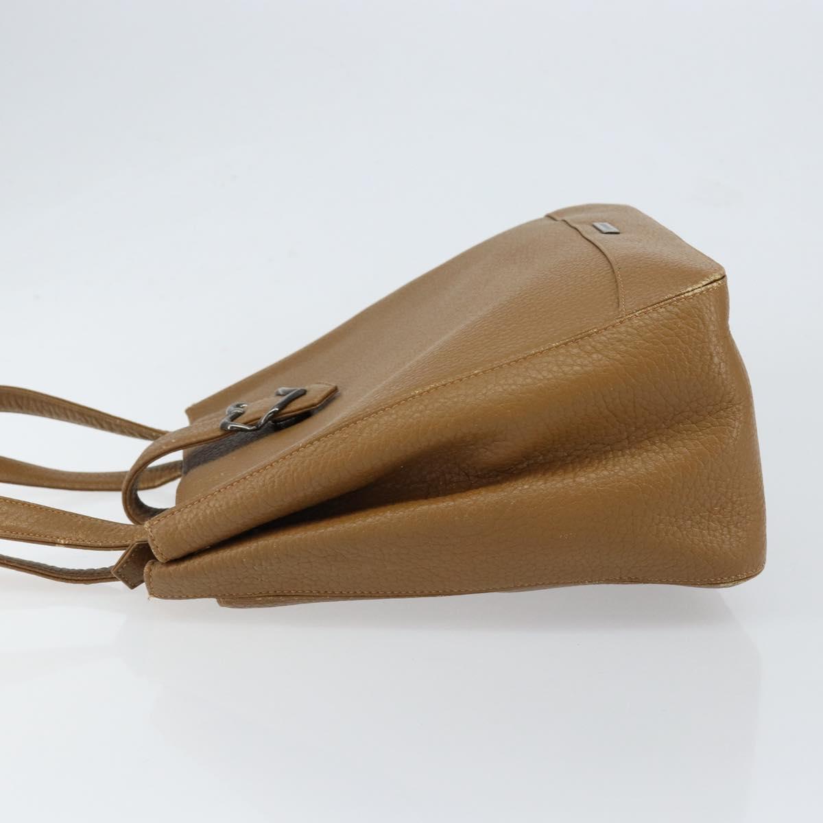 SAINT LAURENT Hand Bag Leather Brown Auth 149374