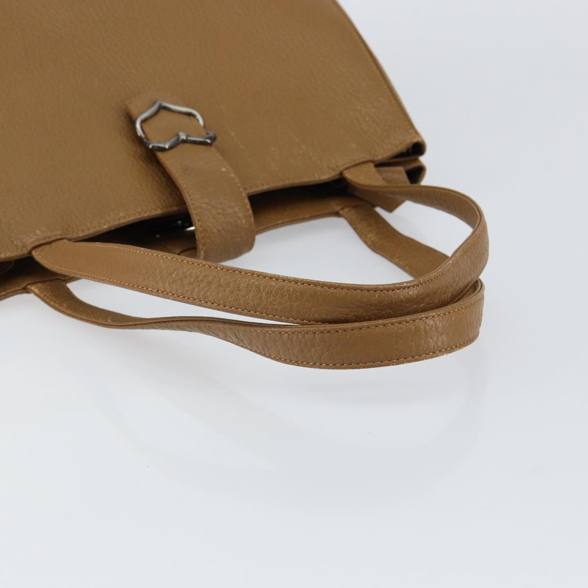 SAINT LAURENT Hand Bag Leather Brown Auth 149374