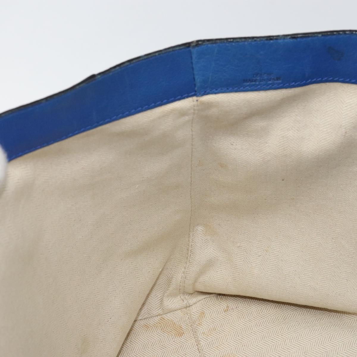 LOEWE Anagram Tote Bag Leather Blue Auth 149375