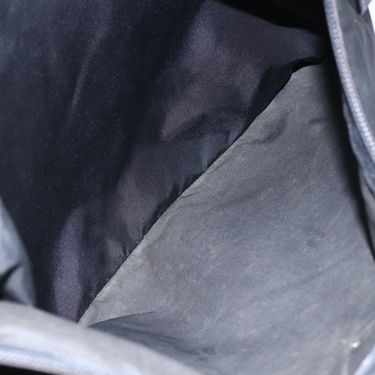 PRADA Shoulder Bag Nylon Black Silver Auth 149378