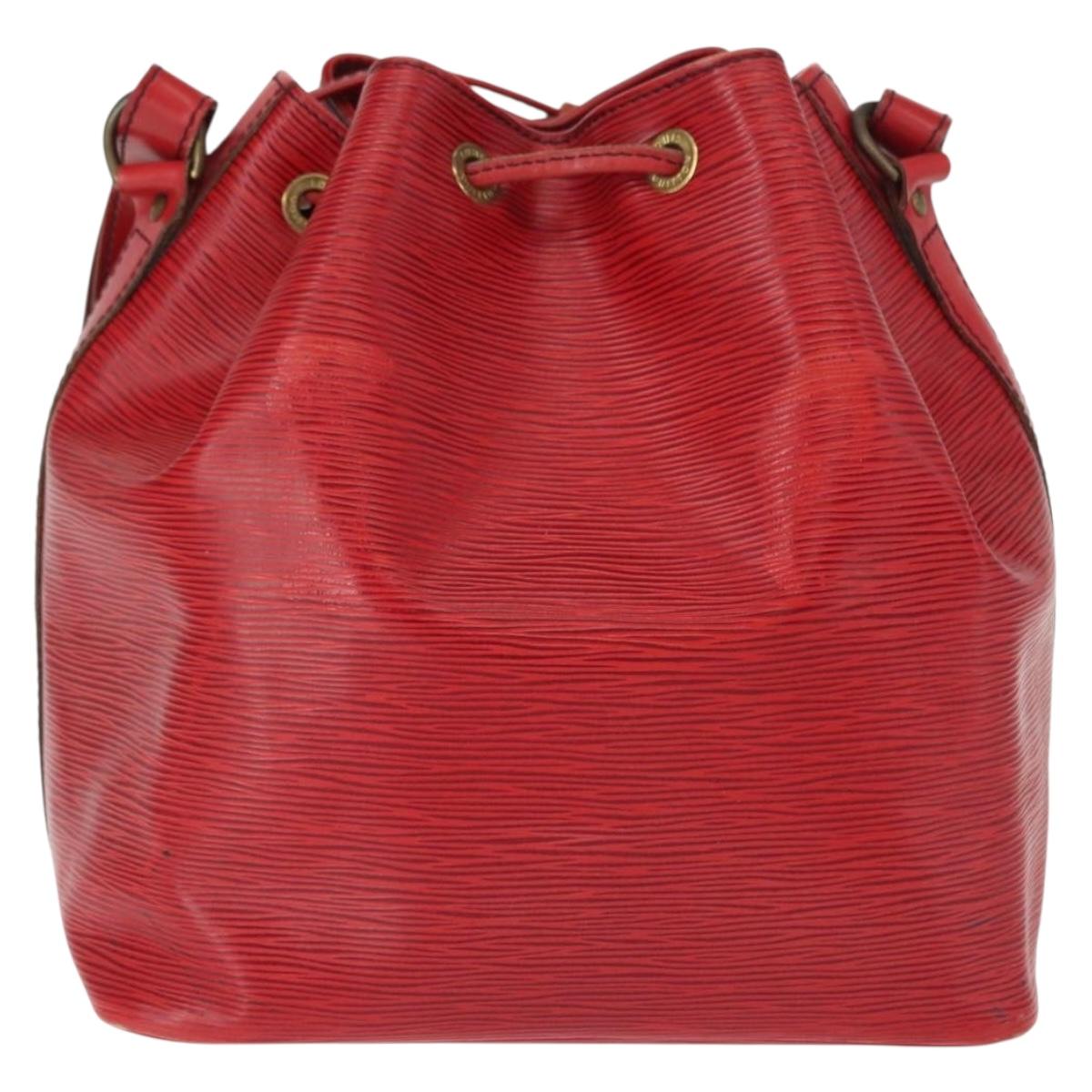 LOUIS VUITTON Epi Petit Noe Shoulder Bag Red M44107 LV Auth 149384