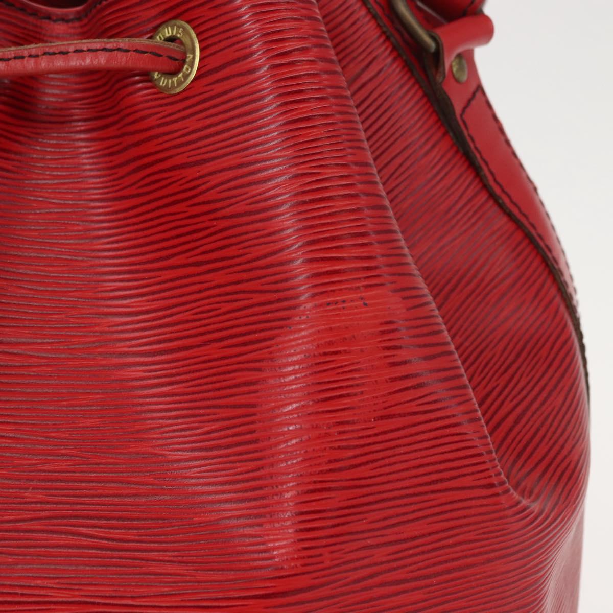 LOUIS VUITTON Epi Petit Noe Shoulder Bag Red M44107 LV Auth 149384